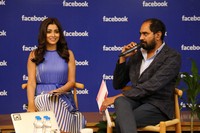 Krish and Shriya Saran at Facebook office